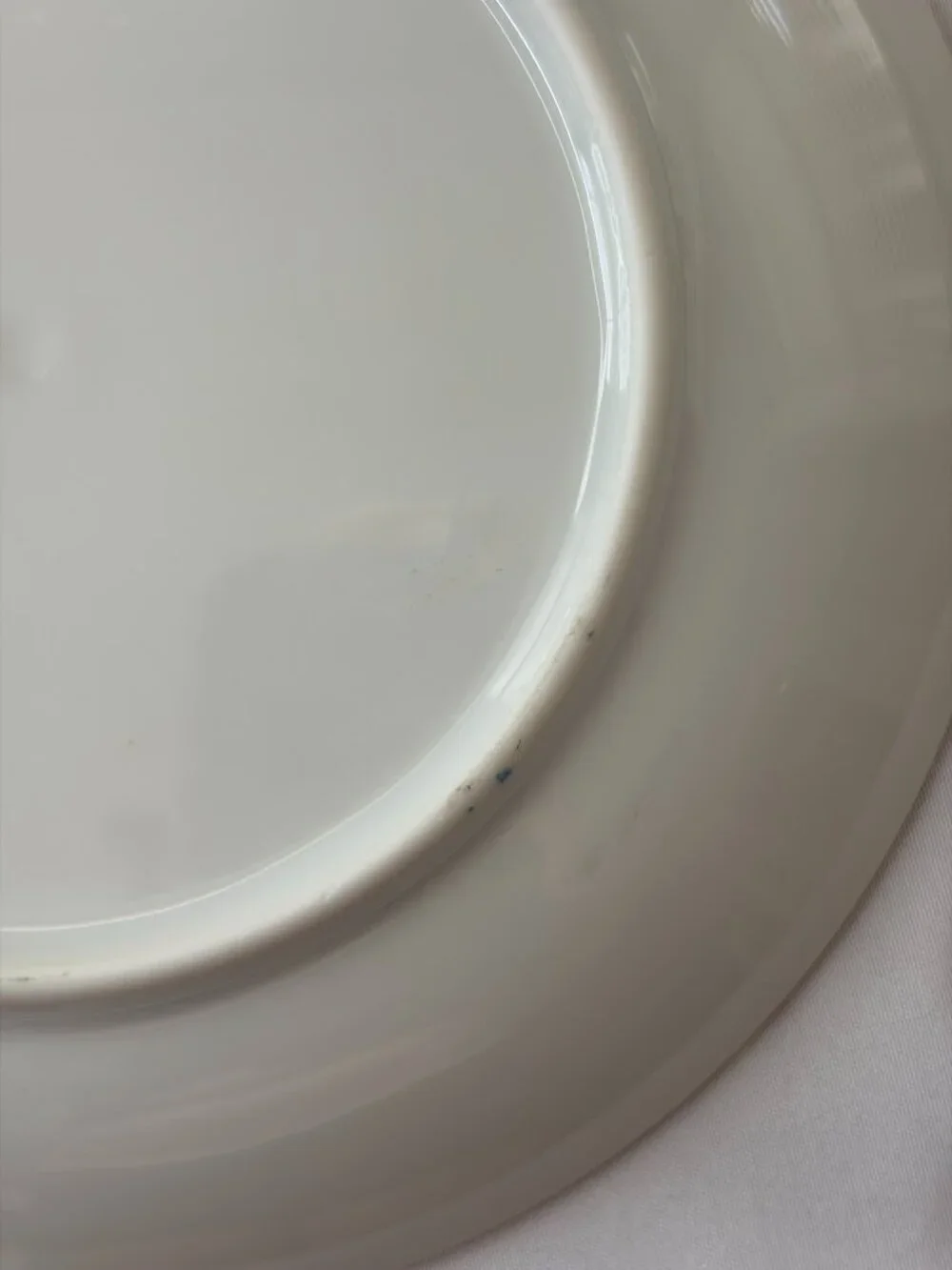Set of 4 White Porcelain Saucers with Gold Rim 6.25” Cottagecore MCM Minimalist